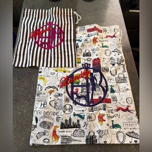 Henri Bendel Graphic Laundry & Lingerie Bag Set New York City | EUC
